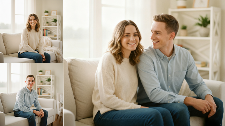 One-Click Couple Photo Generation