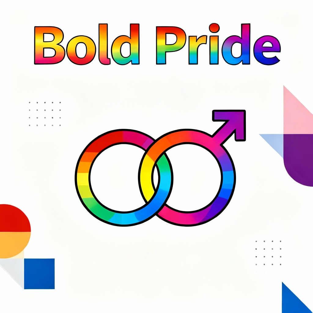 AI pride poster design for gay audience