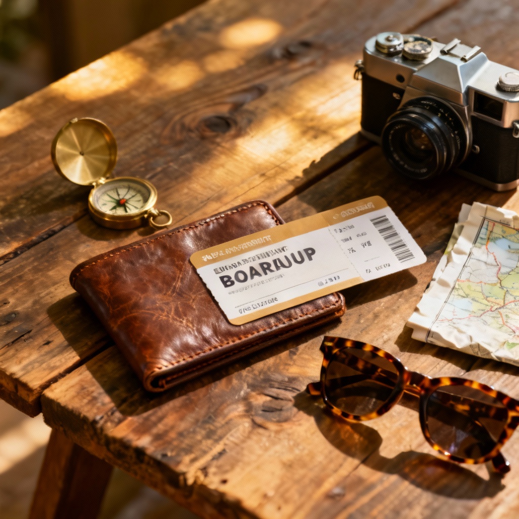 Adventure experience voucher with travel accessories