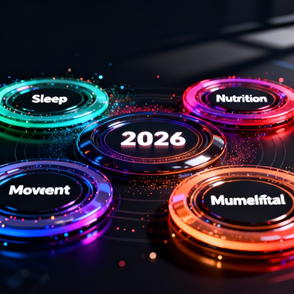 Colorful wellness habit rings for 2026 routine