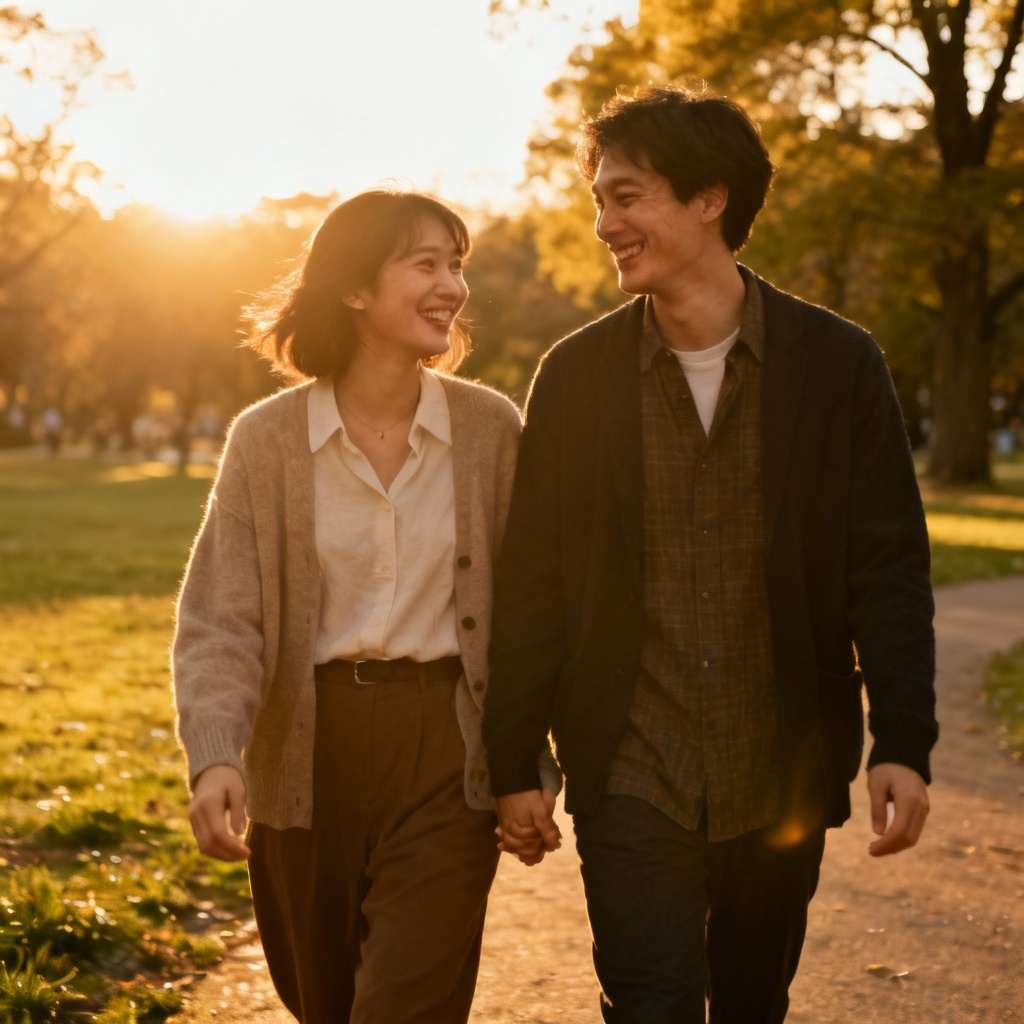 AI lifestyle couple photo for matchmaking and matrimony