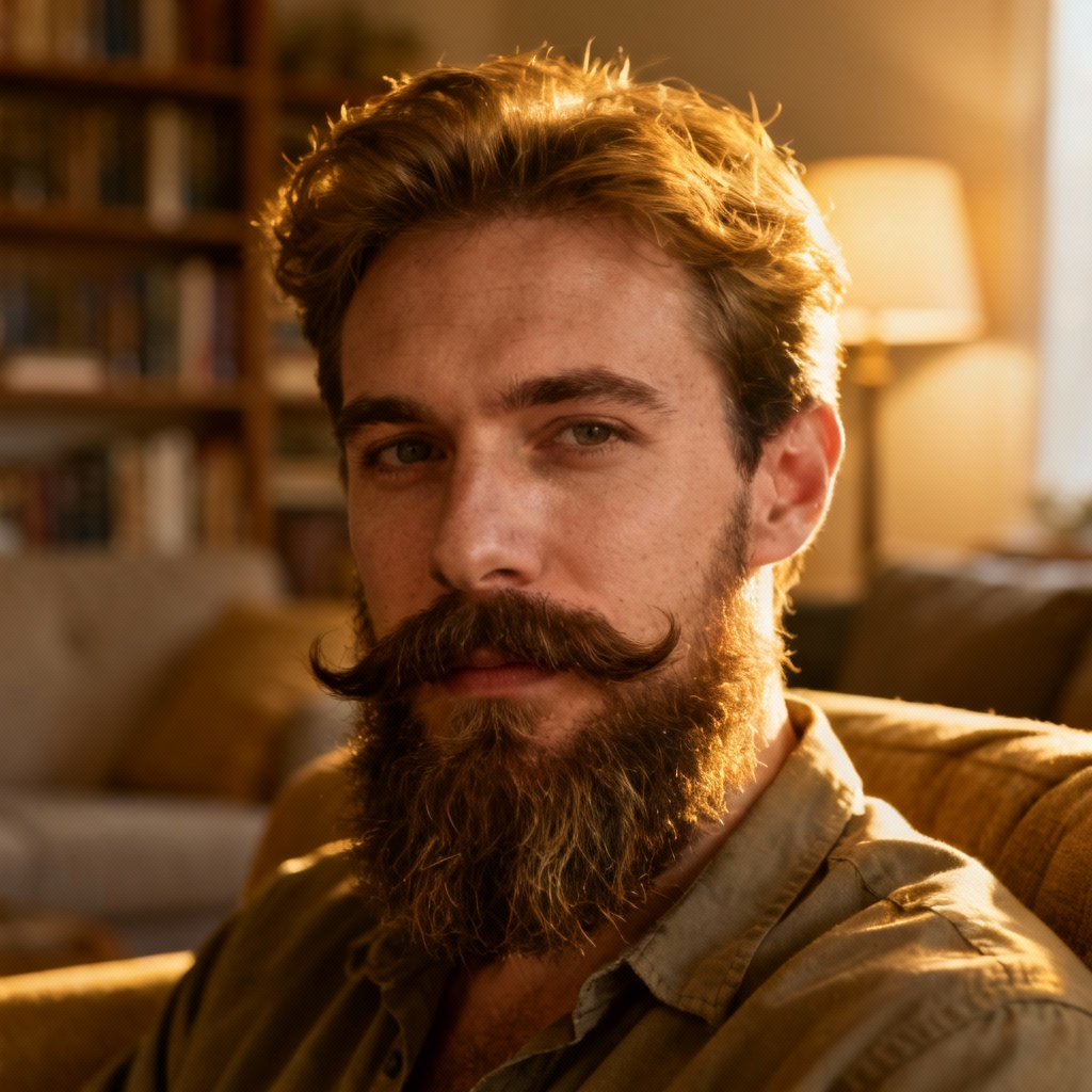 AI goatee with moustache makeover