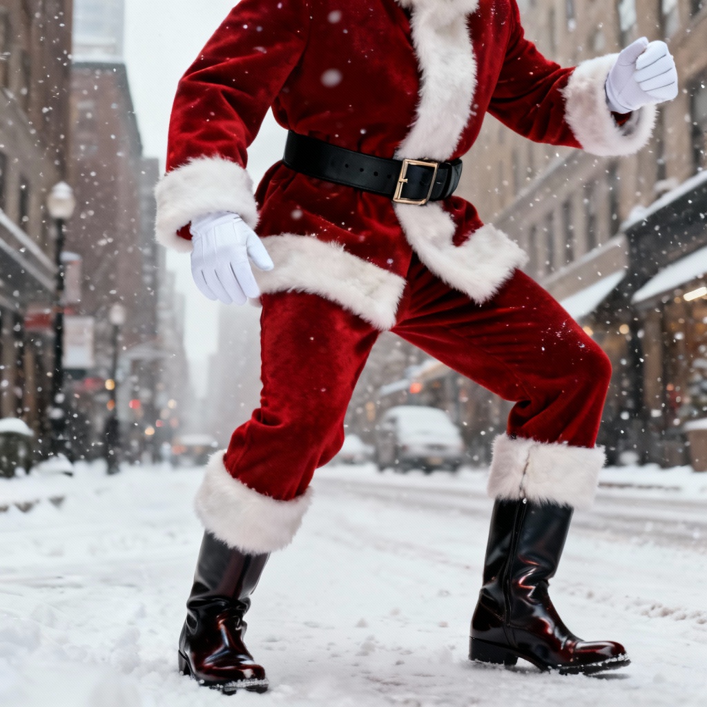 AI Santa outfit street style