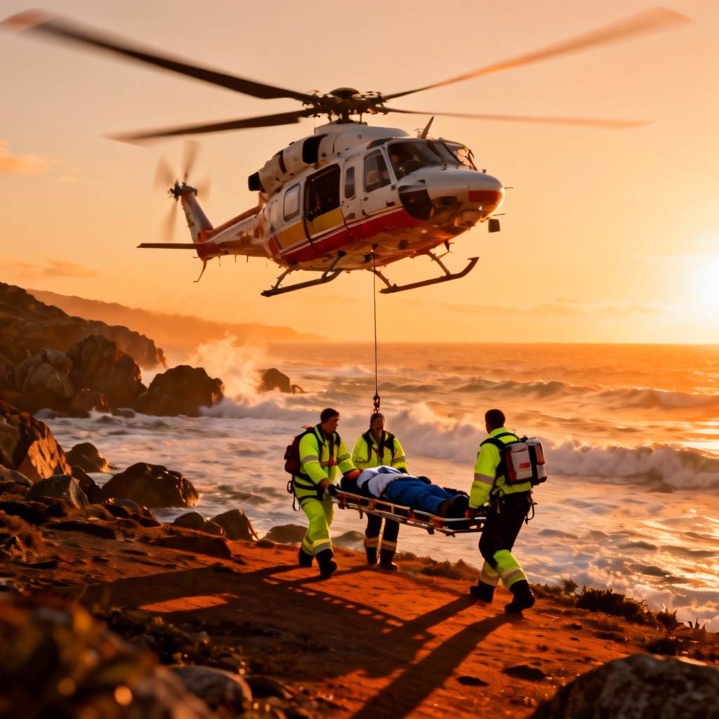 AI Air Ambulance Helicopter Scene