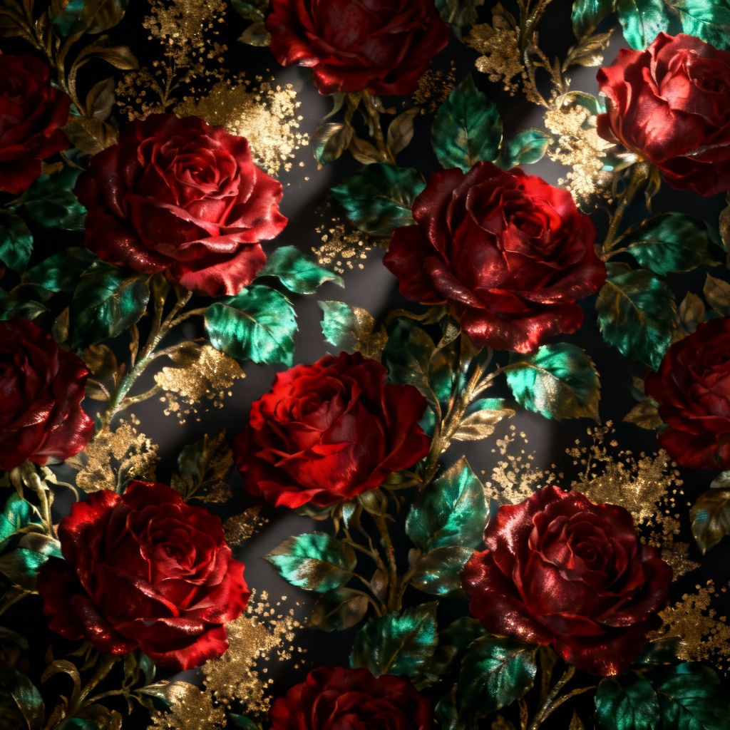 AI floral background wallpaper with dark moody roses