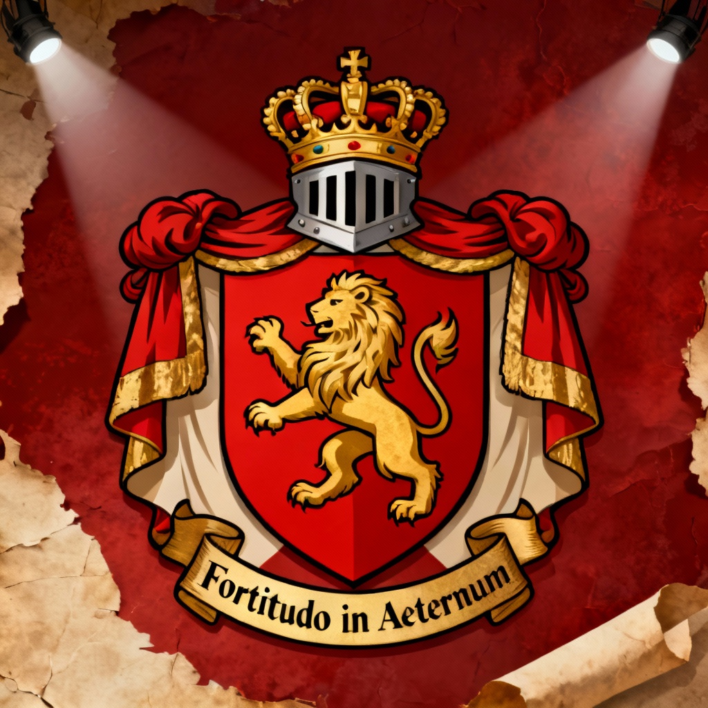 AI Royal Lion Rampant Coat of Arms