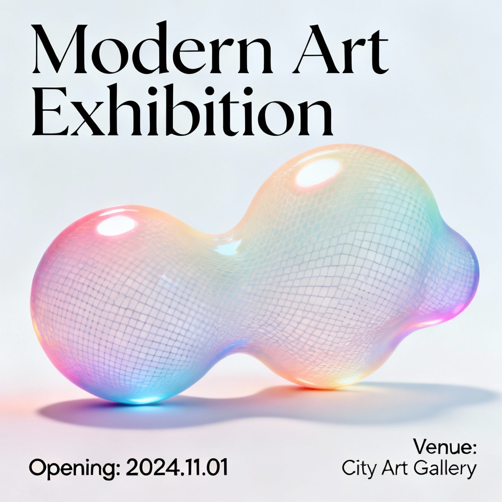 AI poster design abstract gradient mesh expo