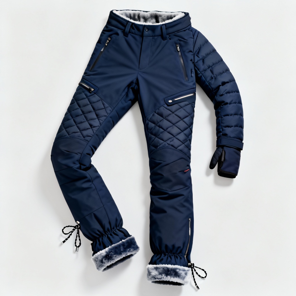 AI alpine insulated ski trousers with clean silhouette