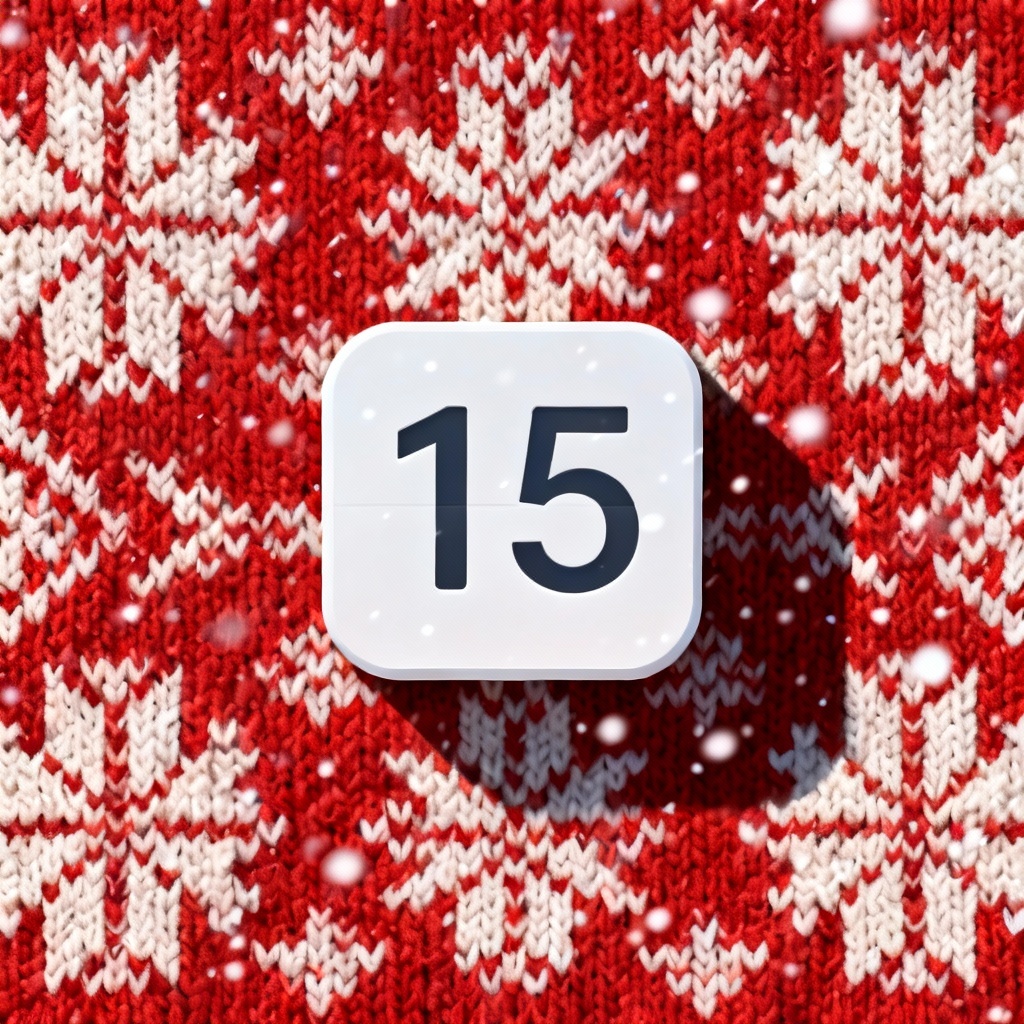 AI Nordic knit Christmas countdown