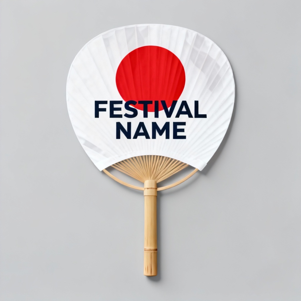 AI festival logo uchiwa mockup