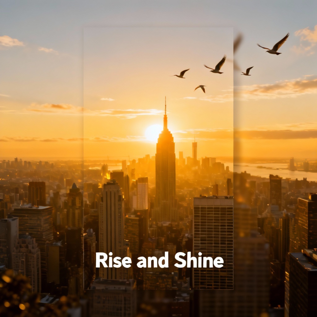 AI Good Morning City Sunrise Wallpaper