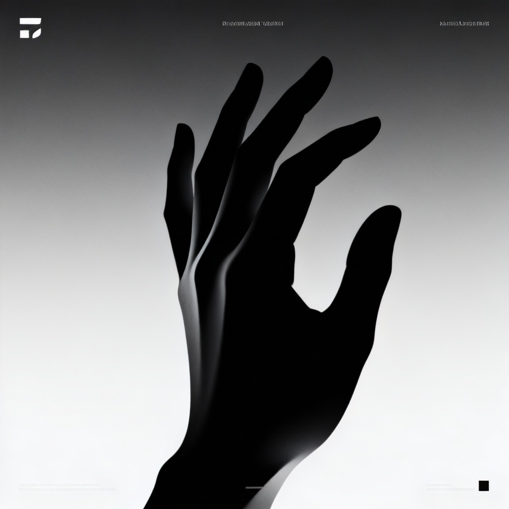 AI minimal hand silhouette