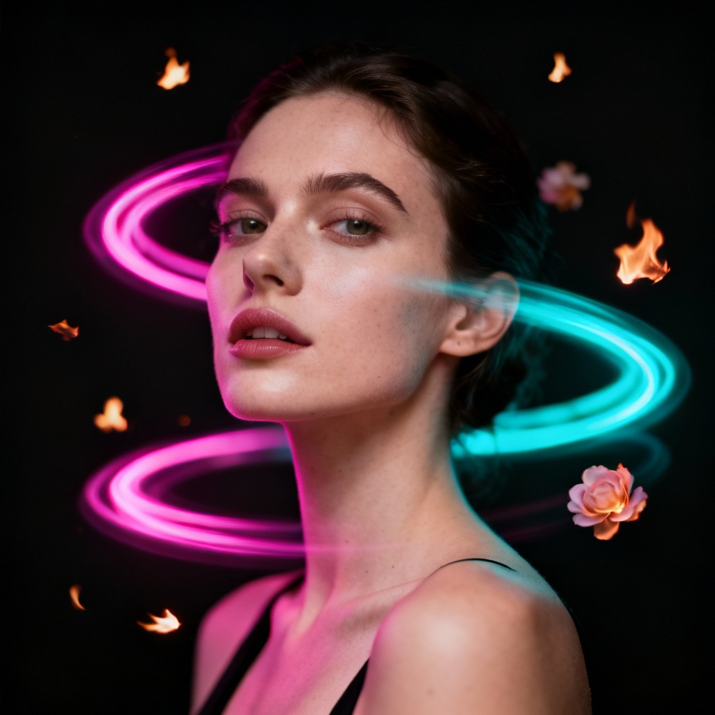 AI energy aura portrait