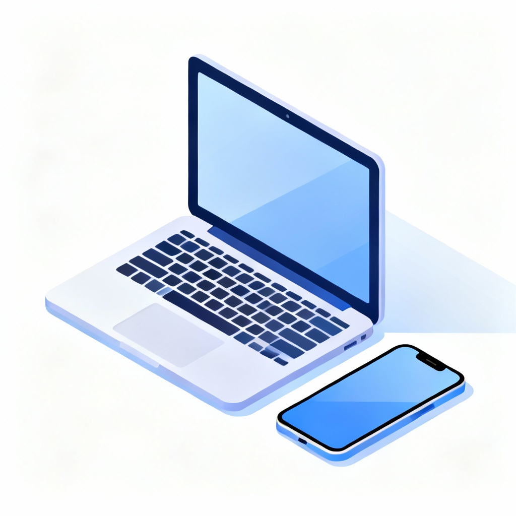 AI isometric SVG device illustration