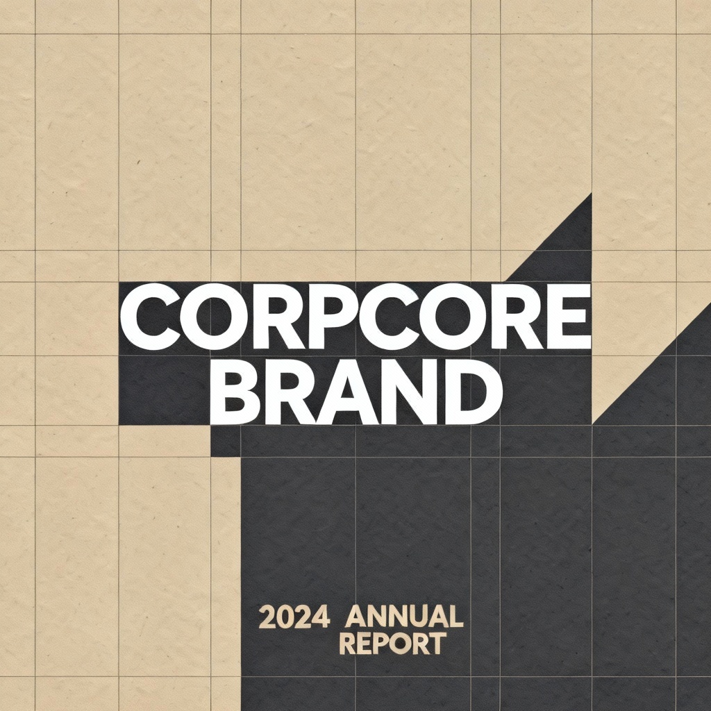 AI Minimal Pitch Deck Cover in Corpcore Style