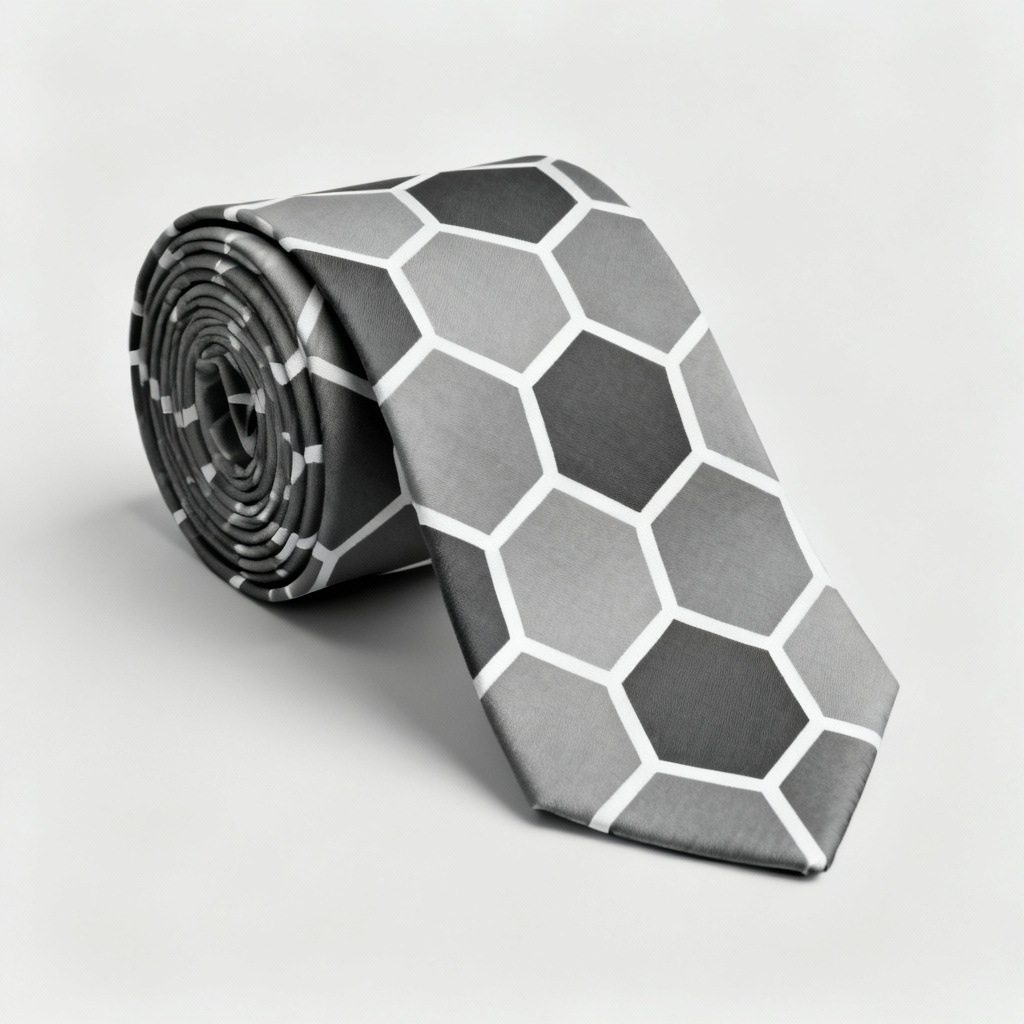 AI geometric minimal necktie pattern