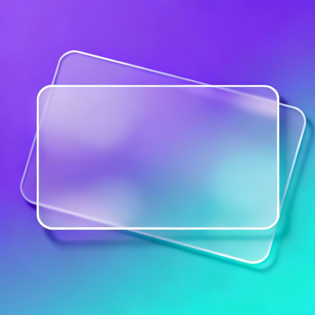 AI glassmorphism UI card with frosted blur and vibrant gradient