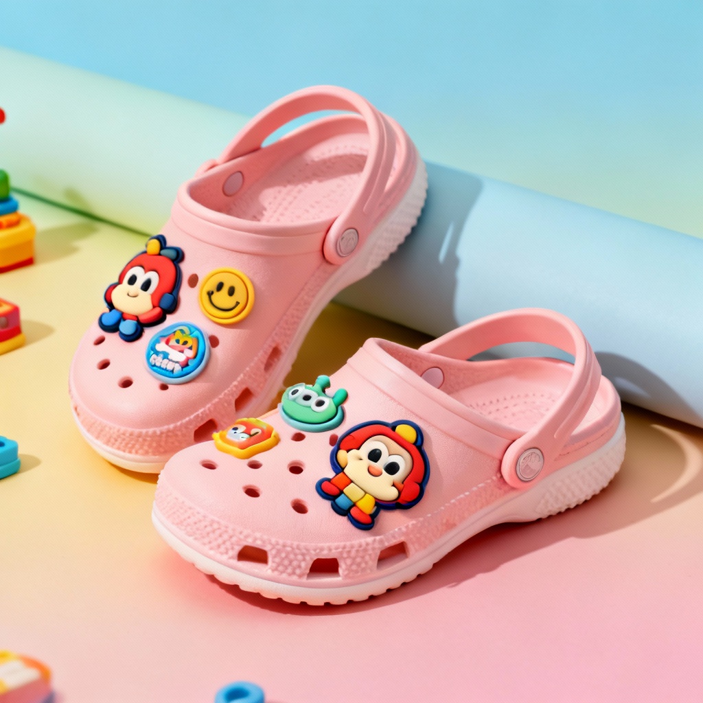 AI kids cartoon slip on shoe design