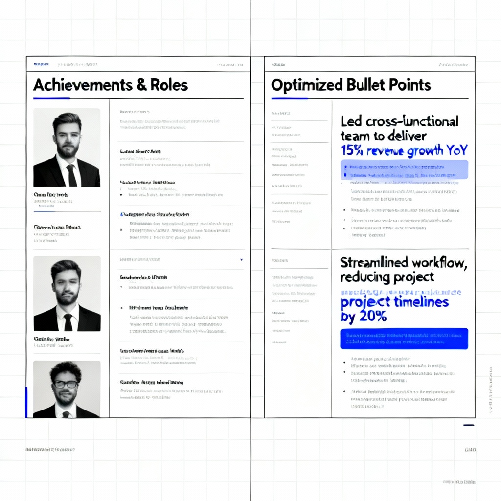Resume bullet point generator interface