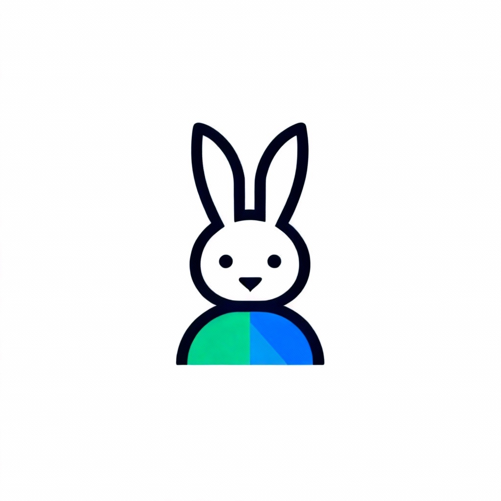 AI Bunny Mascot Logo Vector