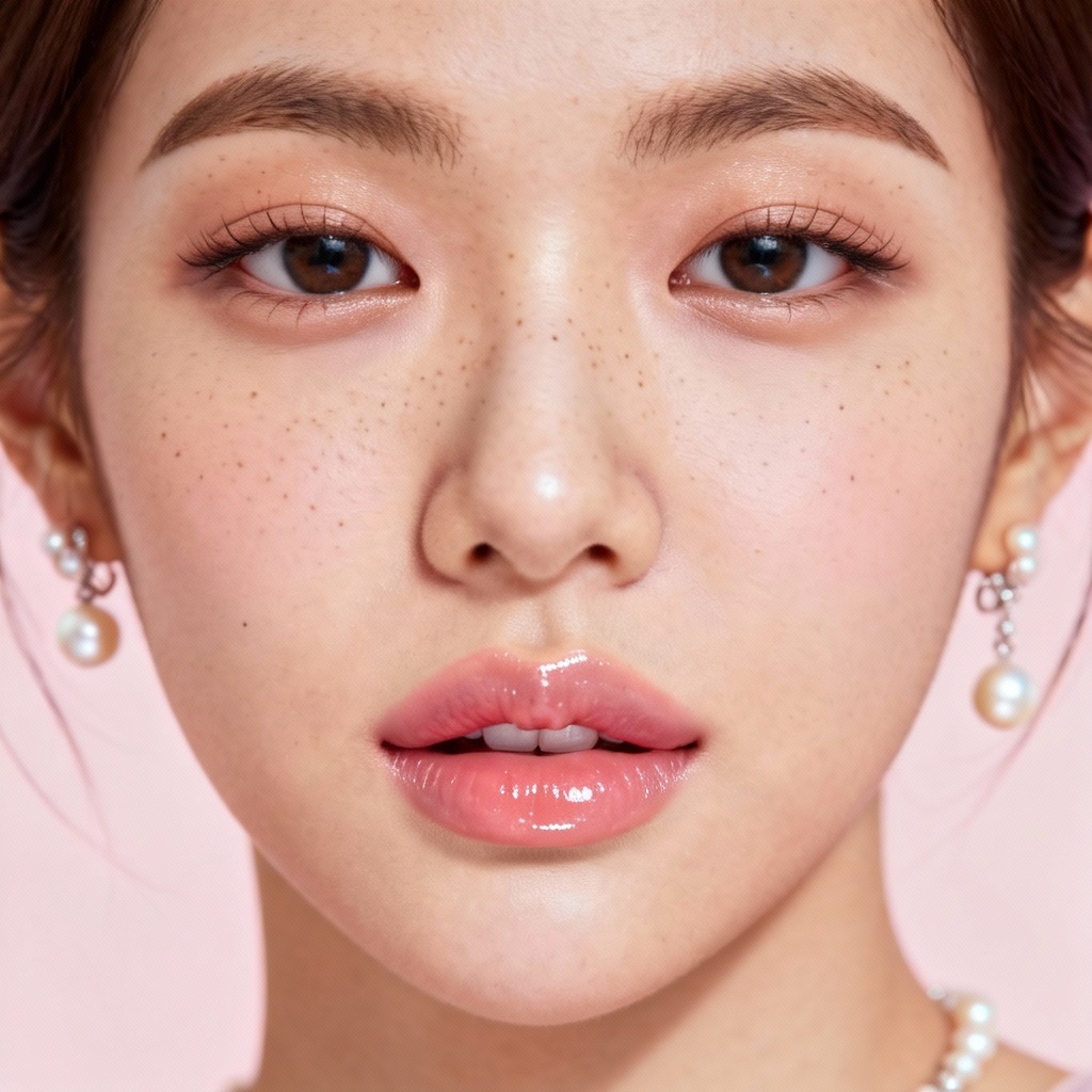 AI K-pop debut teaser closeup portrait