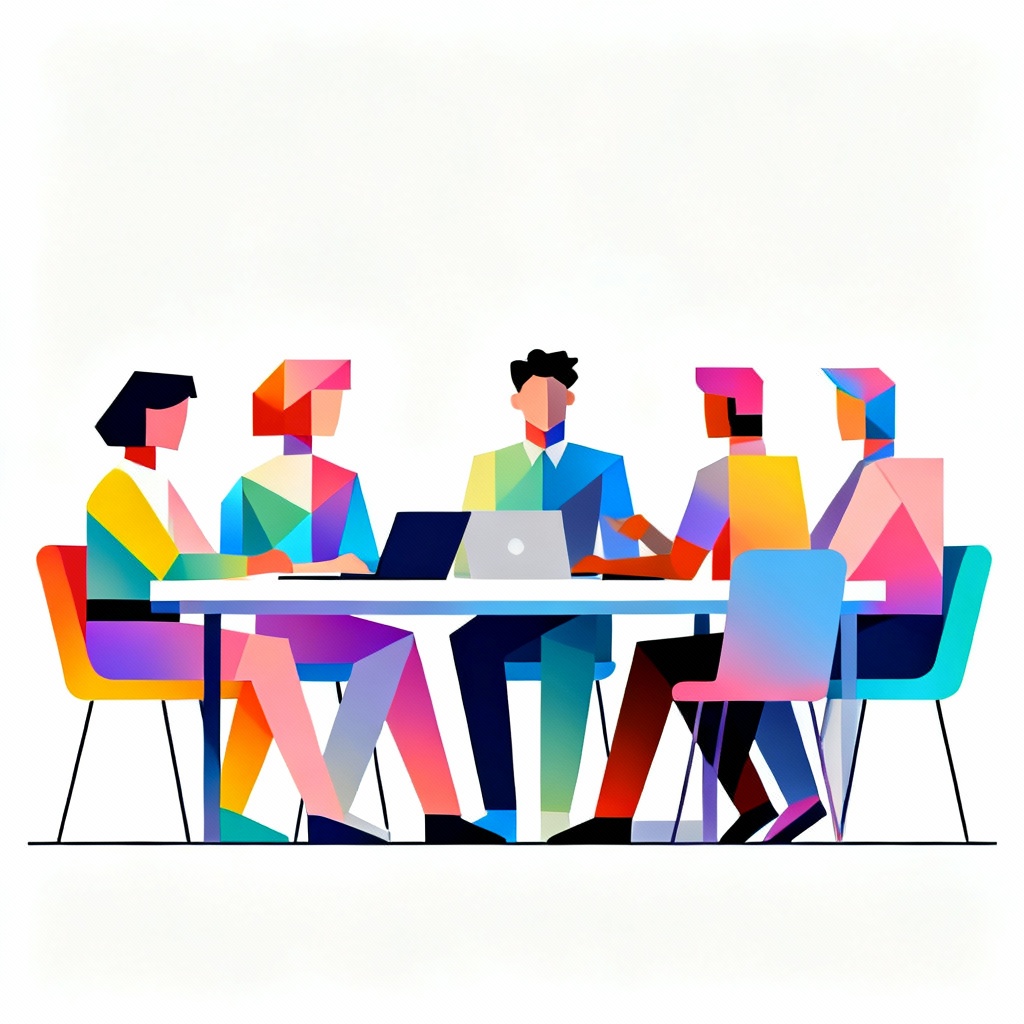 AI flat vector startup illustration