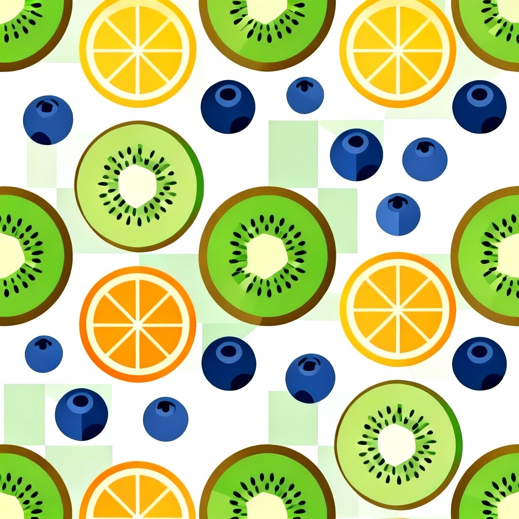 AI seamless fruit pattern for packaging