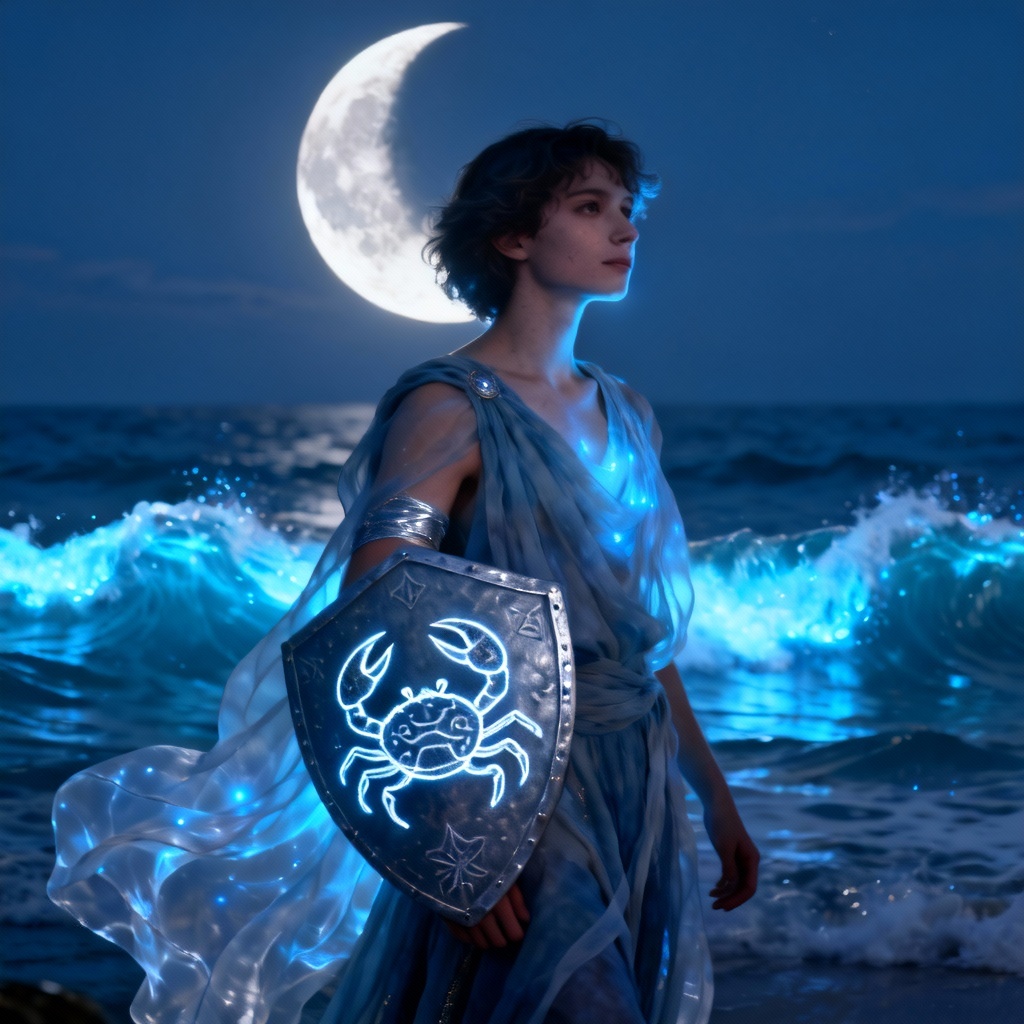 AI 2026 Cancer lunar navigator persona in moonlit blues