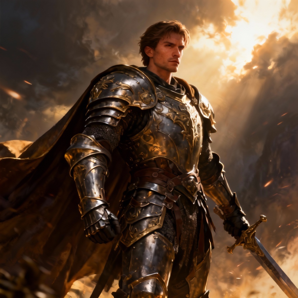 AI fantasy full body knight