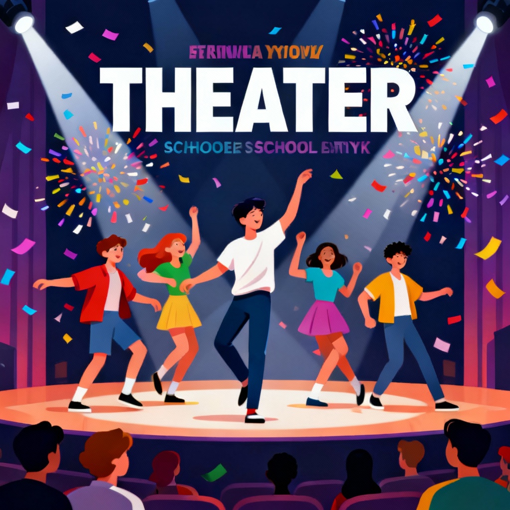 AI high school musical poster artwork