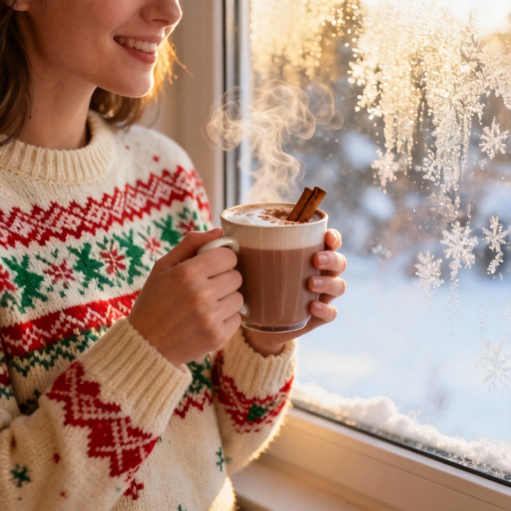 AI ugly Christmas sweater with Nordic pattern