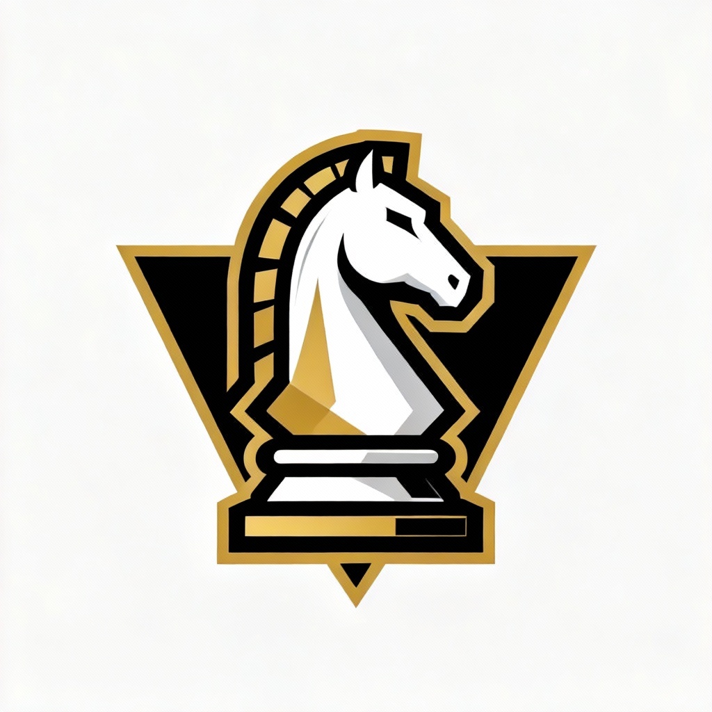Stylized knight mascot logo in bold vector style
