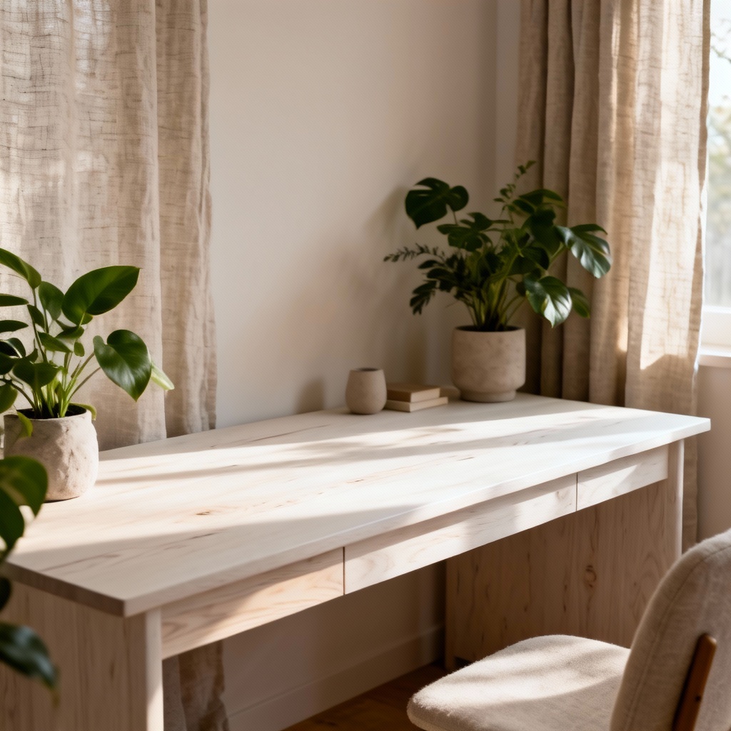 AI Scandinavian workspace interior environment