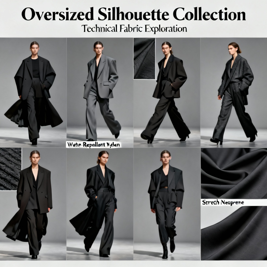 AI fashion concept silhouettes and fabric textures