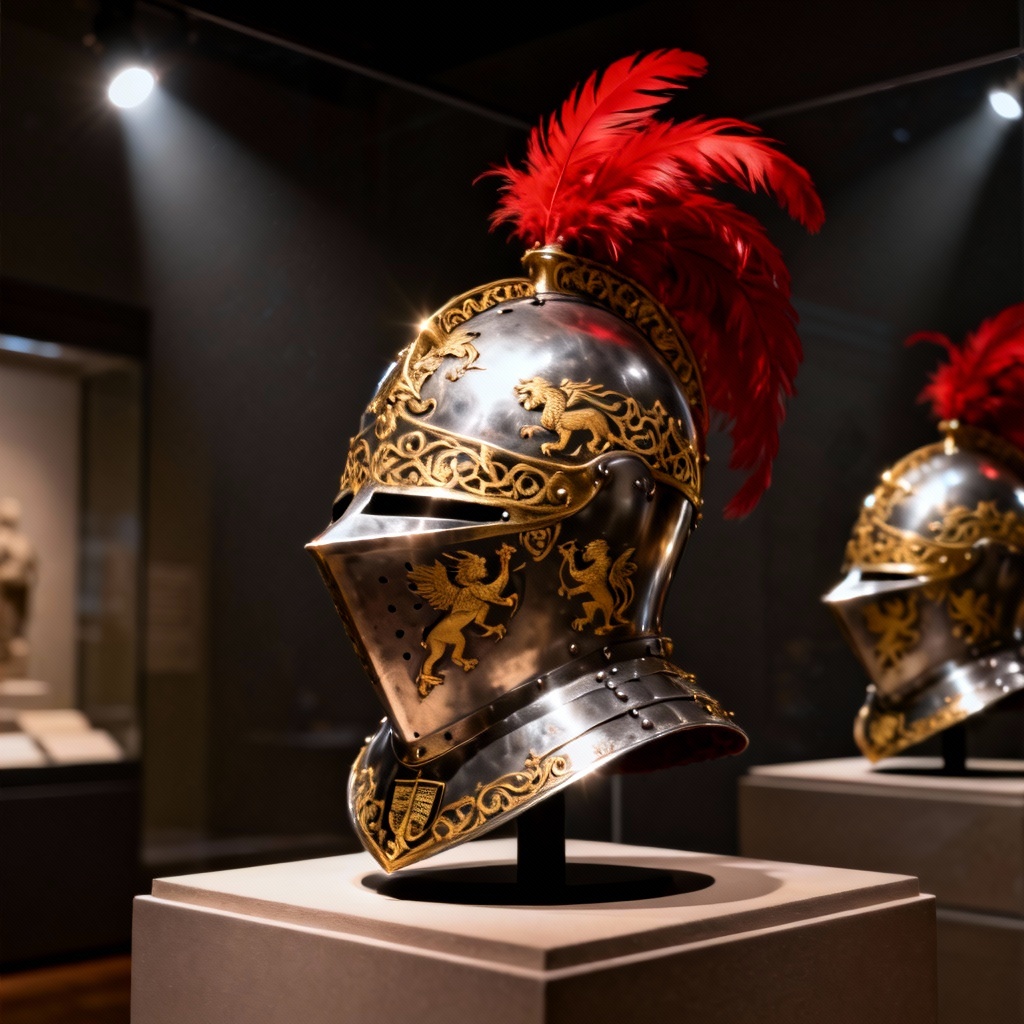 AI Fantasy Knight Helmet Concept