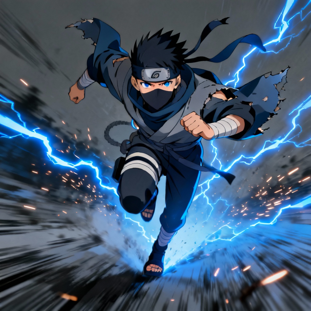 AI Sasuke-style lightning attack