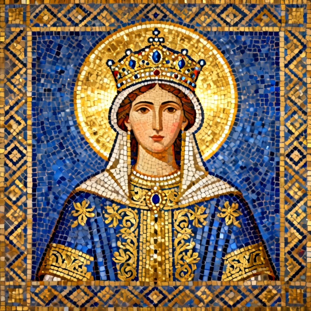 AI Byzantine imperial empress mosaic