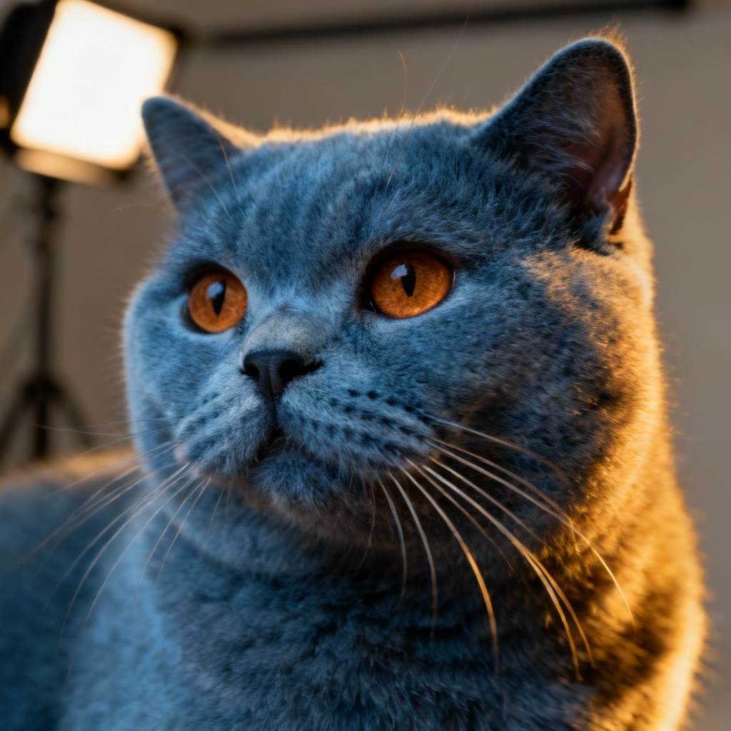 AI British Shorthair Cat Portrait