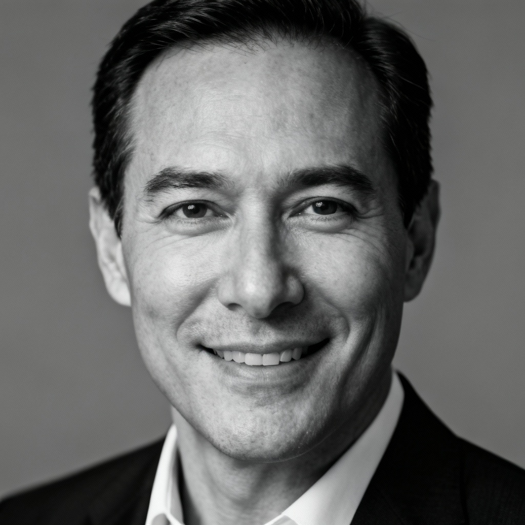 AI Black And White Executive Headshot