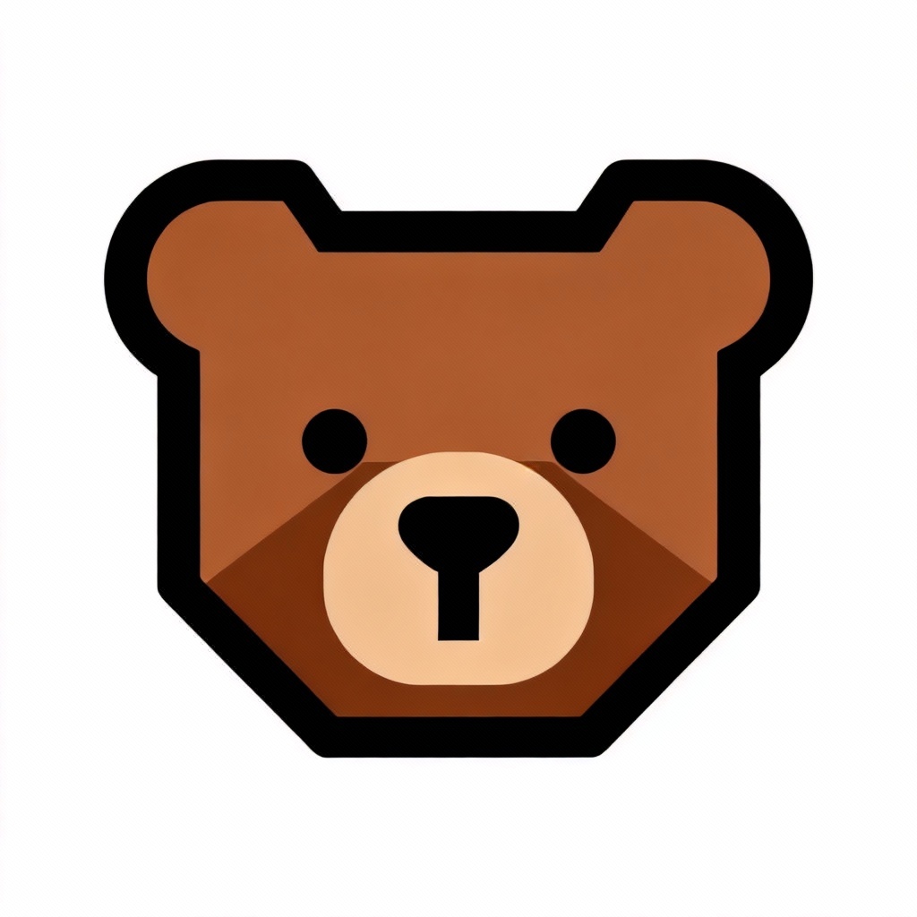 Minimal Vector Teddy Logo Icon