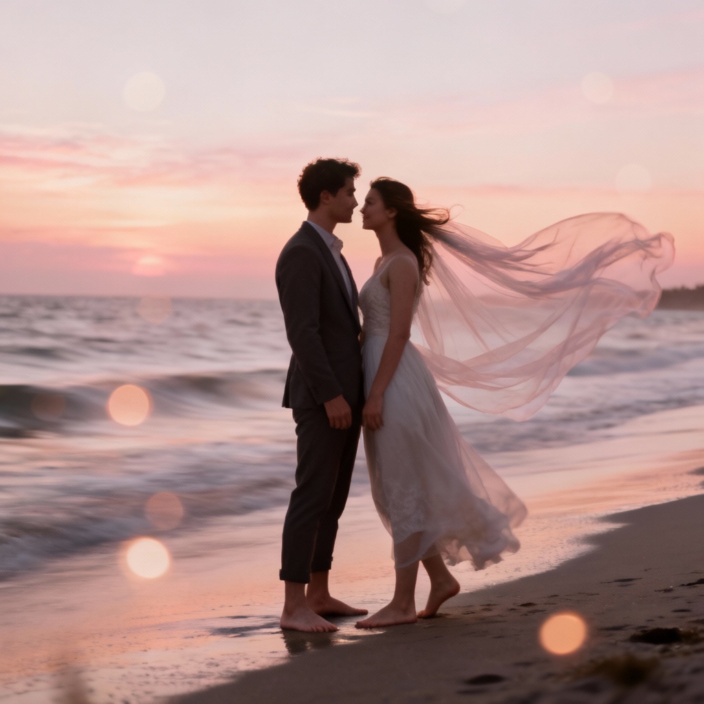 AI Beach Destination Wedding Photo