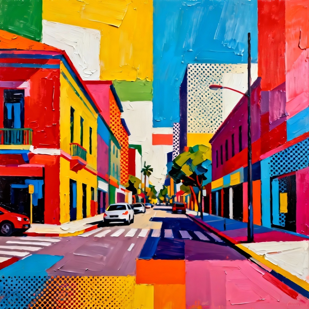 AI acrylic pop art painting from photo