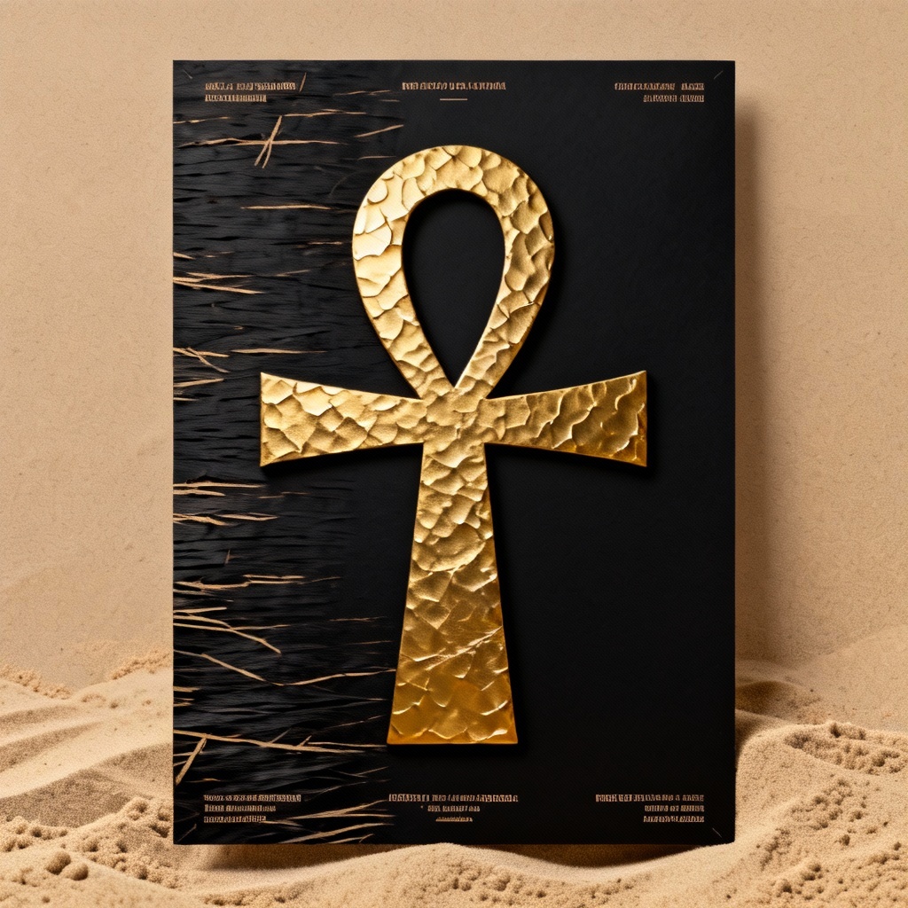 AI minimal poster featuring an ankh symbol