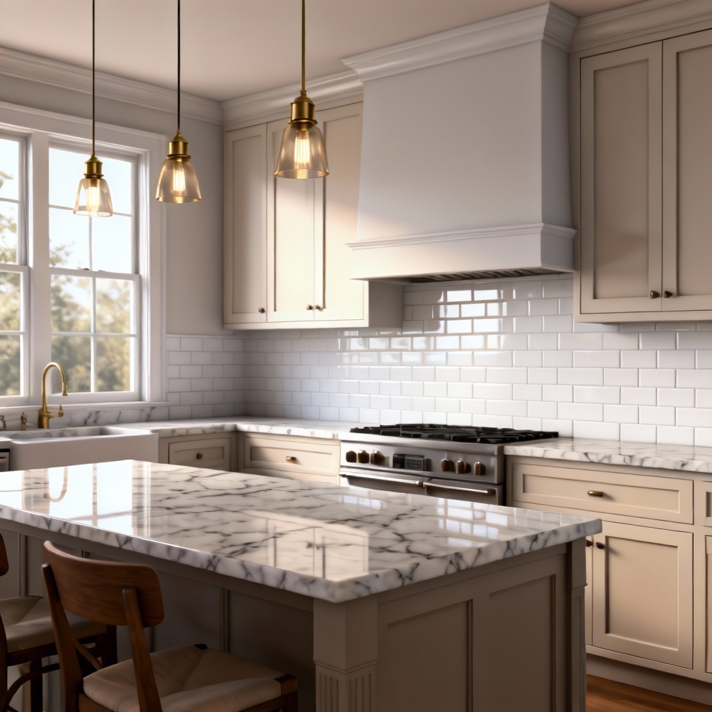 AI kitchen renovation concept with shaker cabinets