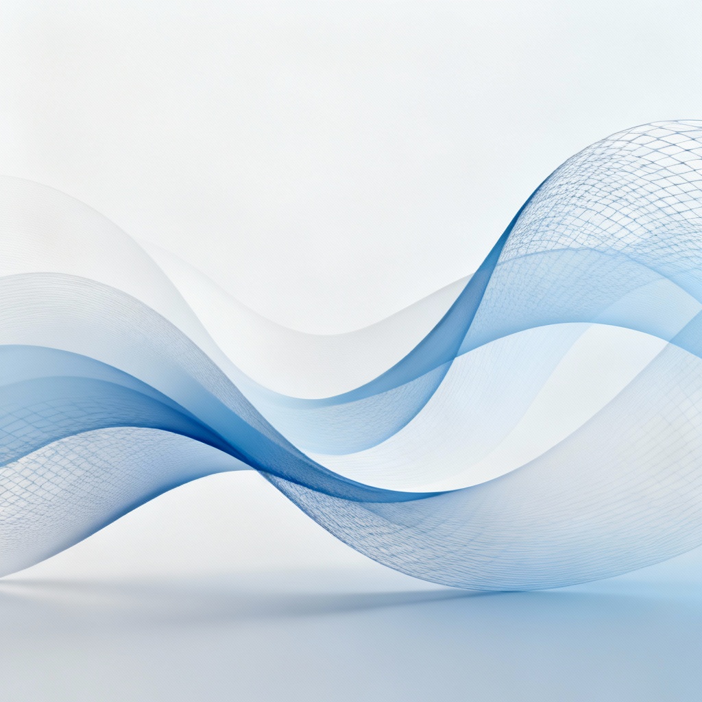 AI abstract wave light blue background