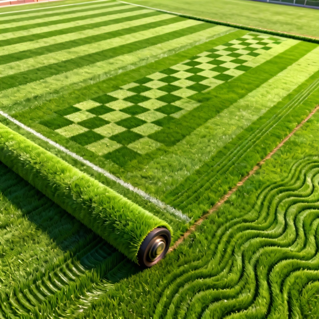 AI mower stripe lawn pattern generator
