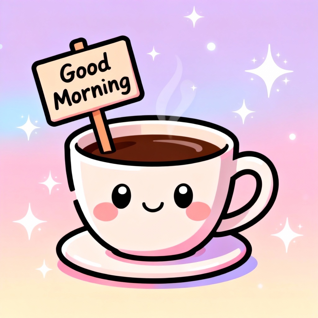 AI Cute Kawaii Good Morning Graphic
