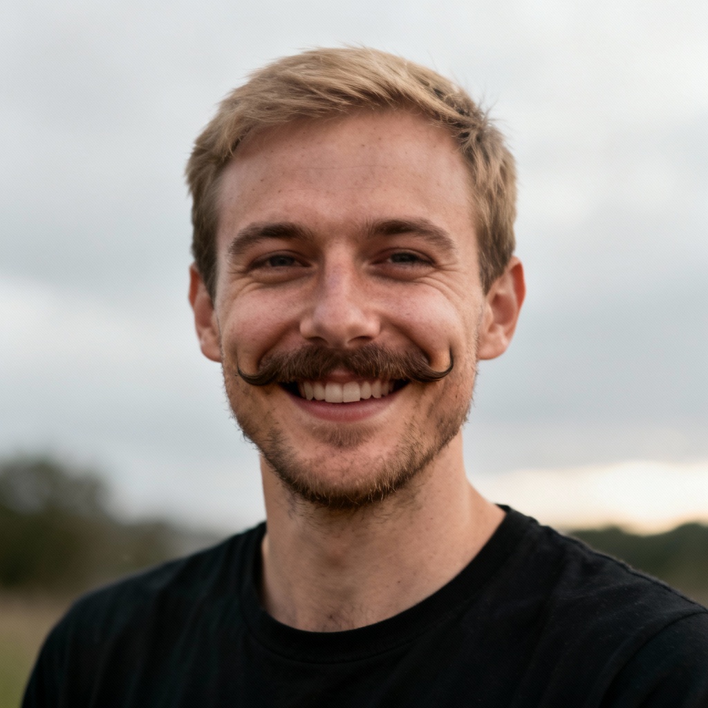 AI subtle stubble moustache enhancement