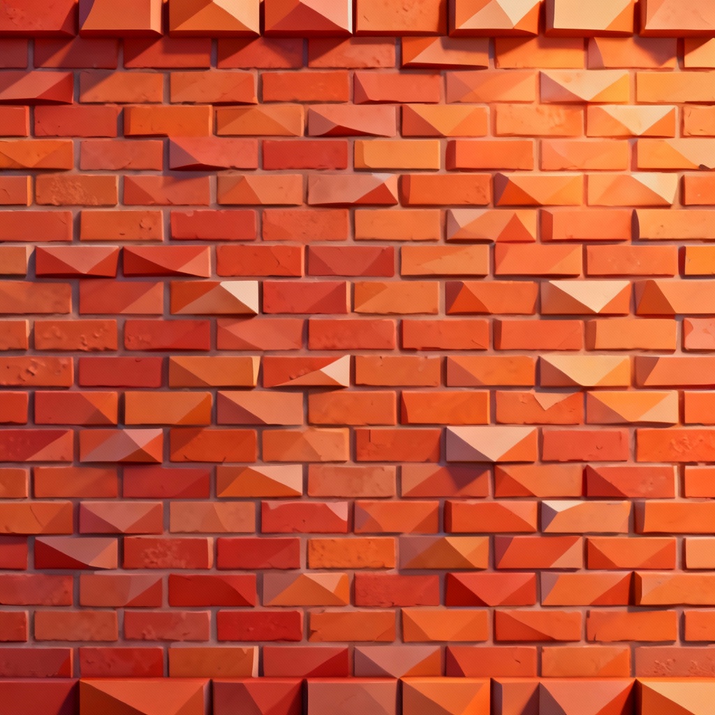 Stylized low-poly brick texture, tileable