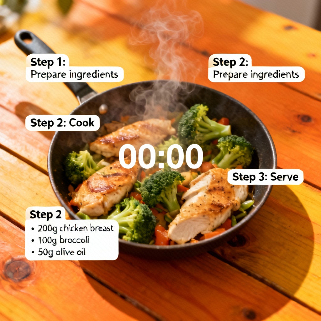 Recipe step cut vertical video